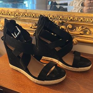 Black Wedge Heels
